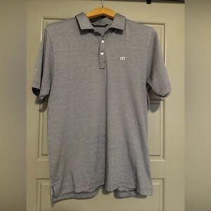 Men’s Travis Mathew Purple Striped Polo Shirt
